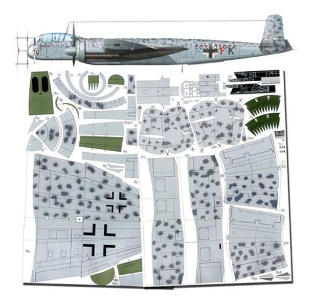He-219 Escala 1.33 Papercraft 0