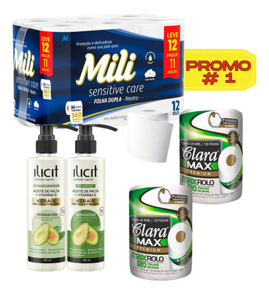 Pack Keta-v Ilicit Papel Higienico Mili Toalla Cocina 120x2 0