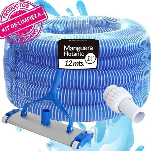 Kit Limpieza Vulcano: Barrefondo Profesional + Manguera 12mt 0