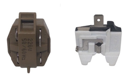 Kit Arranque Heladera Relay Y Protector Termico 1/5 Tipo Ptc 0