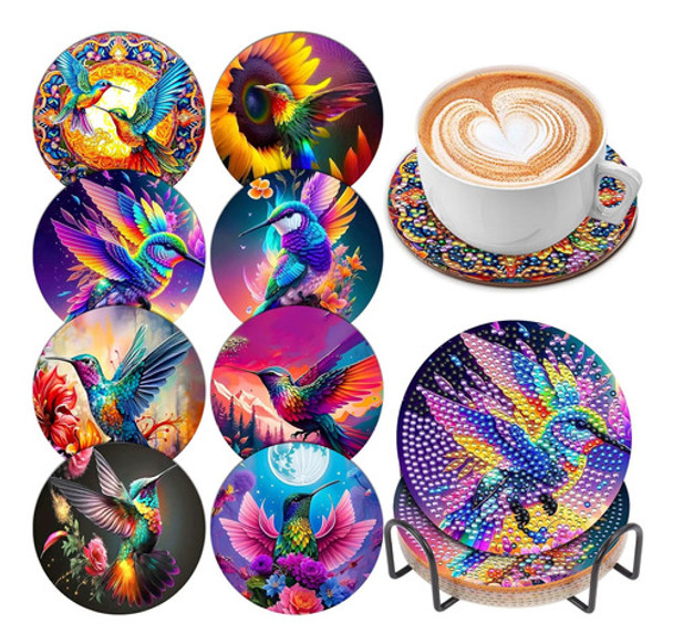Kit Pintura Por Diamantes Posavasos De Diseños Varios - 13 0