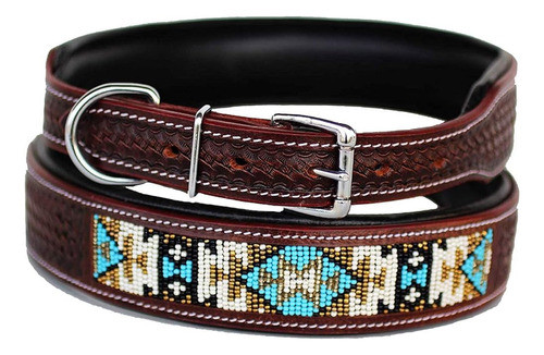 Prorider Medium 17''- 21'' Collar Cachorro Perro Cuero De Va 0