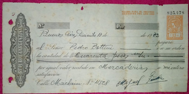 Antiguo Recibo Con Sello Fiscal Impreso 0