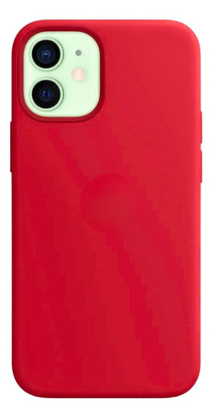 Capa Capinha Silicone Compatível Com iPhone 12 Mini Vermelho 0
