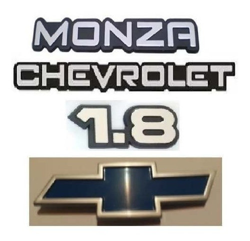 Kit Emblemas Monza Chevrolet 1.8 Gravata Grade Monza 0
