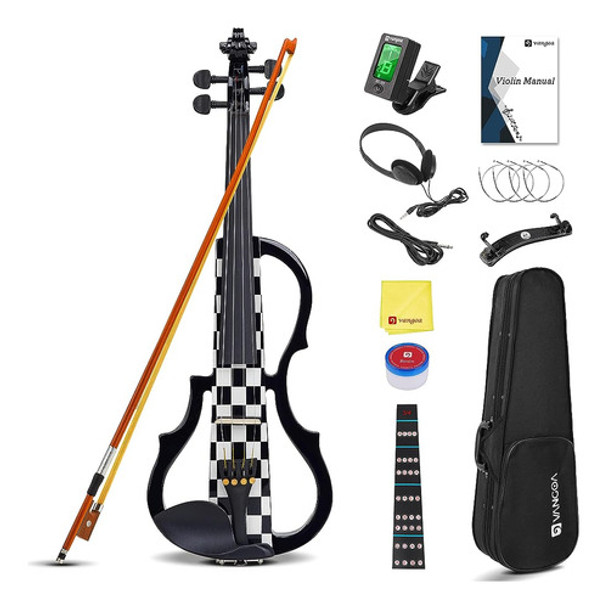 Vangoa Electric Violin 4/4 Full Size Silent Violin Set For B 0 Vangoa Electric Violin 4/4 Full Size Silent Violin Set For B 0
