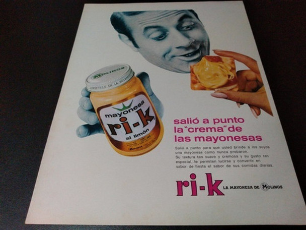 (pb174) Publicidad Clipping Mayonesa Ri-k * 1968 0