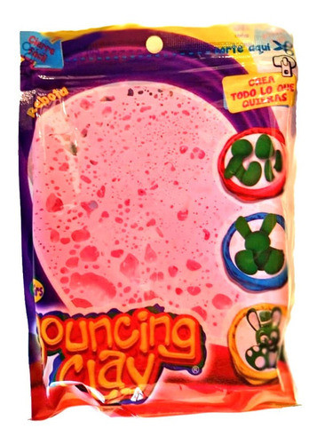 Masa Para Modelar Boucing Clay Color Rosa Claro 0