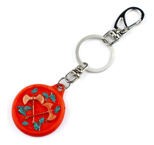 Chaveiro De Orixá Xangô Vermelho 13 Cm Em Resina 0