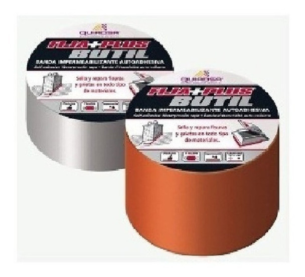 Membrana Adhesiva C/aluminio Reforz. 10 Cm X 10 Mt -quiadsa. 0