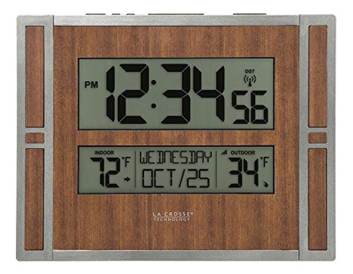La Crosse Technology Bbb86088 Reloj De Pared Digital Atómico 0
