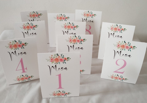 10 Números De Mesa P/eventos, Todo Personalizado,boda, 15 0