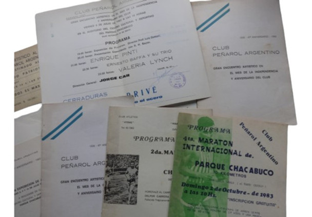 Lote Folleto Club Peñarol Argentino Antiguo Parque Chacabuco 0