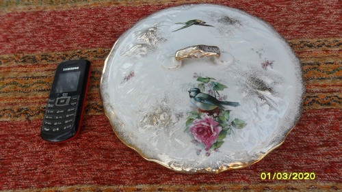 Buen Antigua Tapa Pocelana Loza Nacarada Sopera Escupidera 0