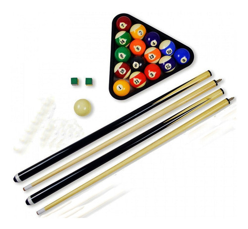 Kit Set De Bolas Triangulo Y Tacos Desarmables Mesa De Pool 0