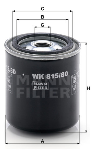 Filtro De Combustible Mann-filter Wk 815/80 0