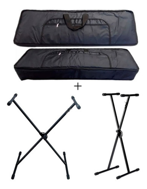 Funda Y Soporte Para Teclado 5 Octavas 61 Teclas Casio/yamaha/korg/medelli/ringway Funda Acolchada Y Soporte Refozado 0