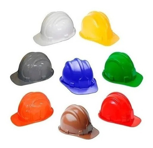 7 Capacete Segurança C/ Carneira Obra Construção Civil Epi 0