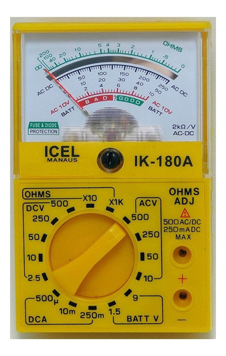 Multímetro Analógico Ik-180a Icel 0