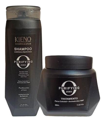 Shampoo Limpieza + Tratamiento Purifying Zero Kleno 350cc 0