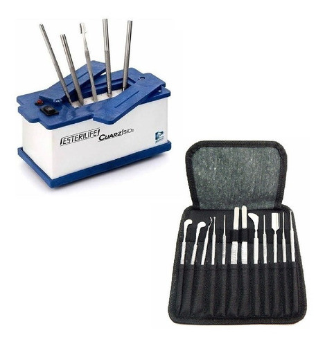 Kit Instrumental Manicuría + Esterizador A Cuarzo Arcametal 0