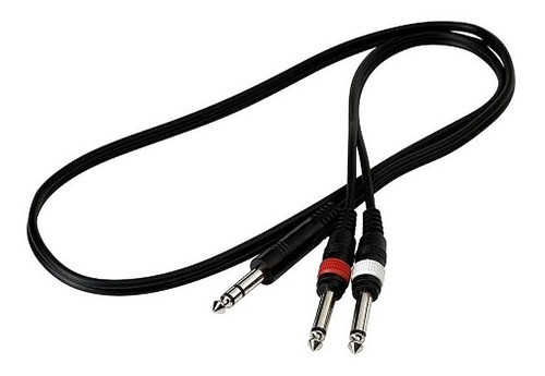 Cable Insert 2 Plug 6.3mm Mono A Plug Estereo 6.3mm X 1mt 0