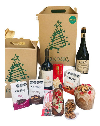 Cajas Navideñas Regalo Navidad 11 Productos Opción 3 0