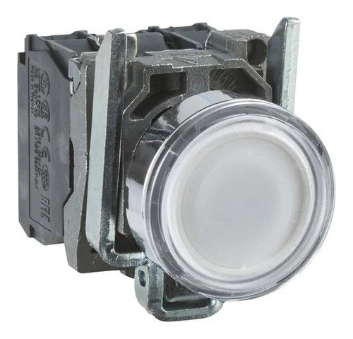 Botón Rasante Blanco Iluminado Momentáneo 2nc (dc24v) 0
