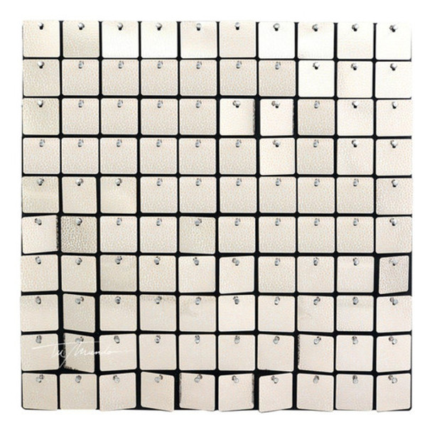 Panel Shimmer Espejos Color Blanco Rosa Oro  30 X 30 Cm 0