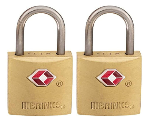 Brinks - Candado De Viaje Con Llave De Latón Macizo De 22 Mm 0