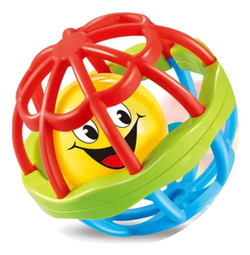 Pelota Con Sonajero Mega Baby Didactico Para Bebés 0