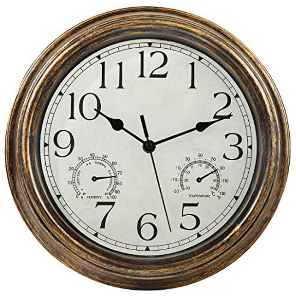 Reloj De Pared De 12 Pulgadas Con Termómetro E Higrómetro Co 0