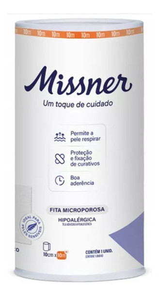 Fita Microporosa Cirurgica Curativo 10cmx10m Branca Missner 0