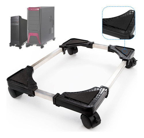 Soporte Para Torre De Computadora Con 4 Ruedas Silenciosas, 0