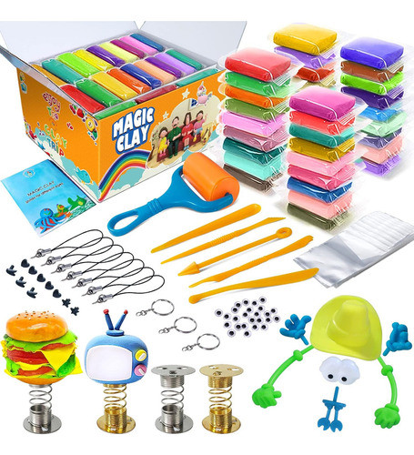 Kit De Argila De Modelagem Essenson - 36 Cores Air Dry Magic 0