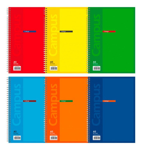 Cuadernola Rayada Campus Espiral 80 Hojas Pack 10 Unidades 0