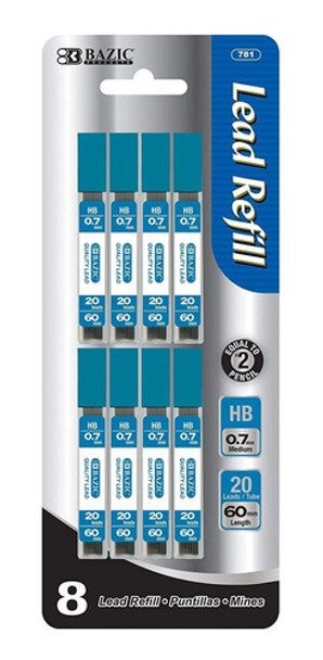 Minas De Repuesto Para Lapiz Mecanico 0.7 Mm - 8 Paquetes 0 Minas De Repuesto Para Lapiz Mecanico 0.7 Mm - 8 Paquetes 0