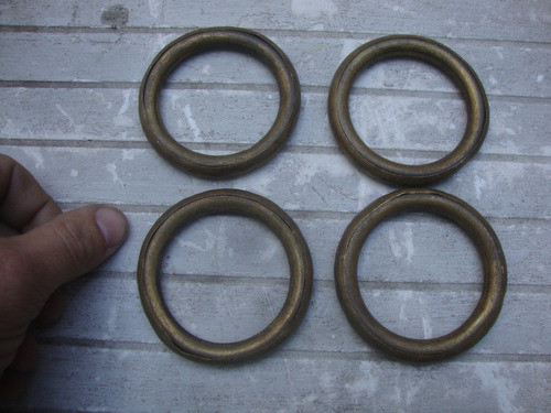 4 Argollas De Bronce Para Cortina 7,4 Diametro X 9mm Ancho 0