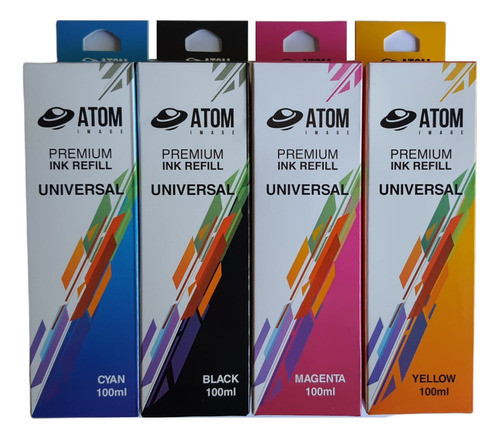 Kit 4 Tintas Refill Compatibles Atom Universales 0