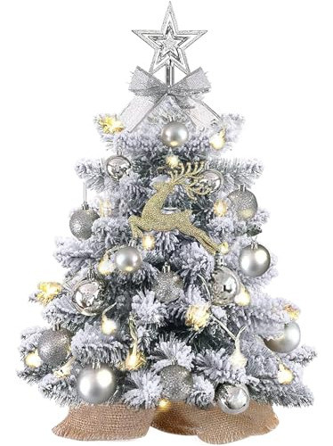 Mini Árbol Navidad Con Luces Decoración Adorno Mesa 60cm 0
