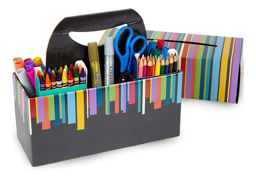 Valija De Arte Caddy Crayola Tijera Brillantina +90 Piezas 0