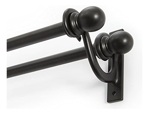 Kenney Juego De Barras De Cortina De Doble Soporte Para Vent 0