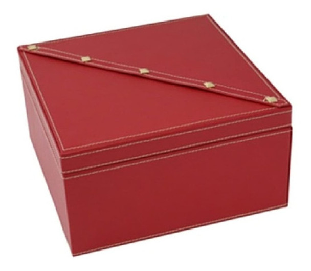 Caja De Joyeria De 2 Niveles Tachonada 0
