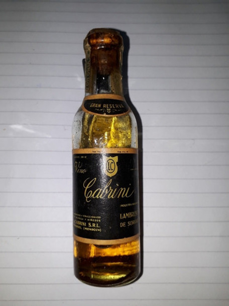 Botellita Miniatura Vino Cabrini Lambrusco De Sorvara 0 Botellita Miniatura Vino Cabrini Lambrusco De Sorvara 0