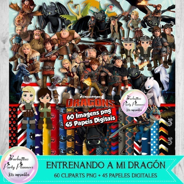 Papeles Y Cliparts Png Digitales Entrenando A Mi Dragon 0