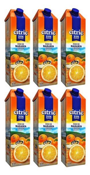 Jugo Naranja Con Pulpa X 1 L Citric (sin Tacc)  X 6 Unid 0