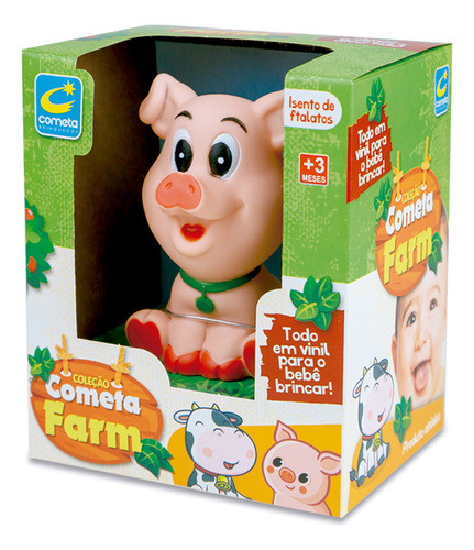 Brinquedo Porquinho Coleção Cometa Farm Cometa Brinquedos 0