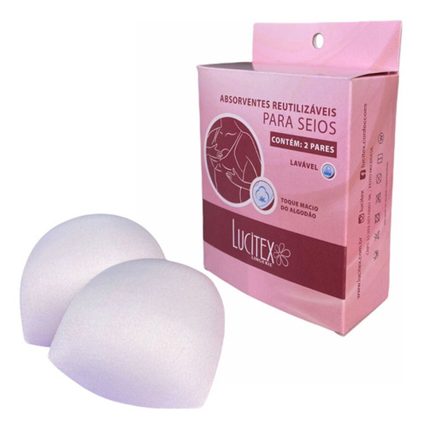 Kit 4 Unid Absorvente Seios Amamentação Reutilizável Lavável 0