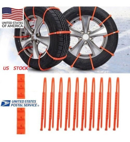Cadenas Antideslizantes Universales Del Neumático 10pc Para 0