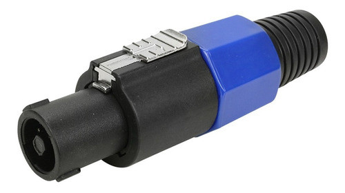 Plug Speakon Macho 4 Pinos Azul Com Trava Performance Sound 0